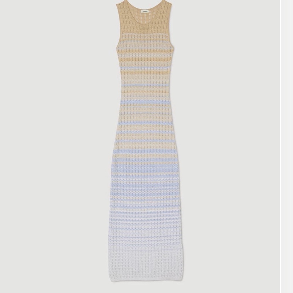 SANDRO Women's pointelle-knit maxi dress- NEW WITH TAGS